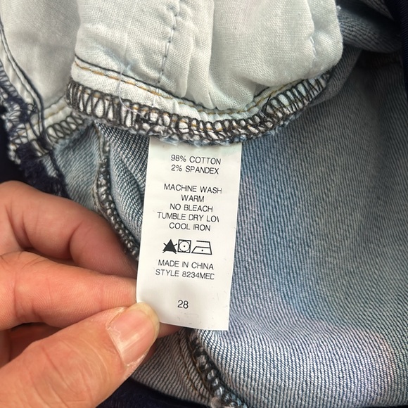 Pinkblush Light Wash Distressed Full Panel Skinny Maternity Jeans - Picture 7 of 7